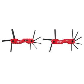 Milwaukee 882346284203 Folding Metric Hex Key Set With Sae 17-piece