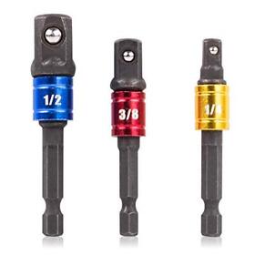 Mimiviva Impact Grade Socket Adapter 3 Pack Set 1/4 3/8 And 1/2inch Drive Soc