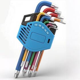Mrkayll 738063067363 9pcs Metric Hex Key Wrench Set With Storage Box S2 Steel Chrome Plating Me