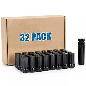 Jmp3850lbk32 N C 32pcs M14x2.0 Lug Nuts With 7 Spline Tuner 14x2 Locking 32 Pack Black