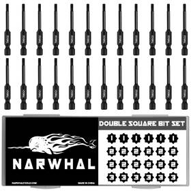 Narwhal 810147653980 8 Point Star Bit Set For Trailers 24 Pack Double Square - Cr-mo