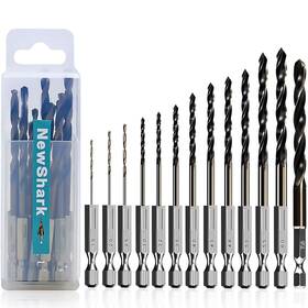 Ljb002 Newshark Hex Shank Cobalt Metric Drill Bit Set 15 Pcs 1.5mm-8mm Quick Change High