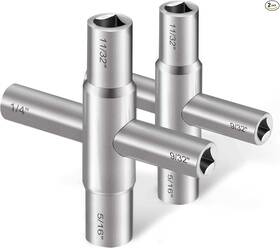 Nobrand 396309236920 4 Way Sillcock Key 1/4 Inch 9/32 5/16 11/32 Utility 2pc