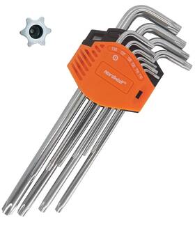 Nordwolf 971790050091 Inch 10-piece Torx Wrench Set S2 Steel Long Arm Security Star Keys Sizes T10 To T55 Nordwolf 971790050091 Inch 10-piece Torx Wrench Set S2 Steel Long Arm Security Star Keys Sizes T10 To T55