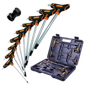 Nw-19018 Nordwolf 9-piece T-handle Metric Allen Wrench Set S2 Steel Long Arm Ball End Nw-19018 Nordwolf 9-piece T-handle Metric Allen Wrench Set S2 Steel Long Arm Ball End