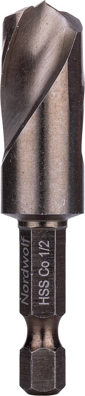 Nw-22015 Nordwolf 1/2 Inch M35 Cobalt Stubby Drill Bit For Stainless Steel And Hard In