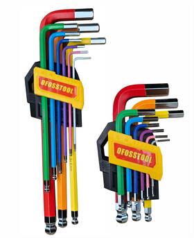 Ofosstool 639395668511 Hex Key Set 9pcs Extra Long Arm Allen Wrench Set9pcs Short S
