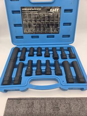 Orion Motor Tech 711181284072 Omt 16-piece Locking Lug Nut Master Key Set Of Spline Star And Hex Style Keys