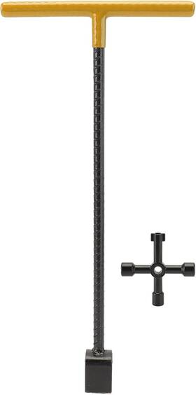 Oumefarth76um3xk4312-11 Oumefar Water Meter Key Wrench Steel Shut Off Tool Includes 4 Way Utility For