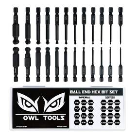 Owl Tools 850011159835 Ball End Hex Allen Wrench Drill Bit Set 24 Pack Metric And Sae Sizes Magnetic Tipp Owl Tools 850011159835 Ball End Hex Allen Wrench Drill Bit Set 24 Pack Metric And Sae Sizes Magnetic Tipp