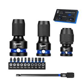 Pm155001 Pacmann Impact To 1/4 Hex Converter 1/2 3/8 1/4-inch Drive Female