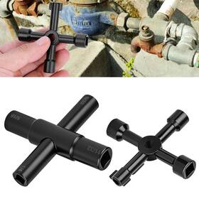 40cr Partsdomauction 616361655058 2x Water Key Wrench Universal Utility 4 Way Sillcock For Faucet Spigot