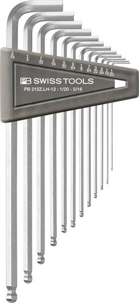 212z.lh-12cbb Pb Swiss Tools Allen Key Set 212z.lh-12 100% Made 12-piece Long Hex Wit