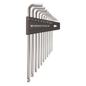 Pb Swiss Tools 610733235537 12 Steel Silver Key L-wrenches Long With Ball Point Ends For Hexagon Socket