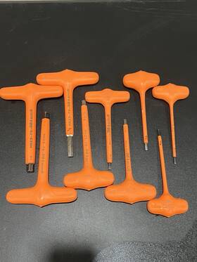 Ms23-ts Pb Swiss Tools T-handle Hex Key Set 8pc Insulated Steel Sae Orange
