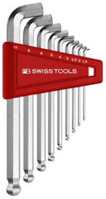 2212h-10 Pb Swiss Tools Ballend Hex Wrench Set Stubby Tip New