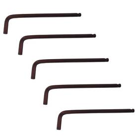 X0752 Pdetveo 5 Pcs 6mm Ball End Hex Key S2 Steel Long Arm L-shaped Allen Wrench Tool