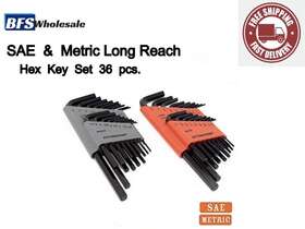 Pittsburgh 791684659133 Allen Wrench Set - Sae And -36 Pcs. Long Short Arm Free Quick Shipping