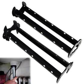 0075 Pkeafc 2pcs Basin Multifunctional Sink Wrench Four-jaw Hex 11 Sizes Black