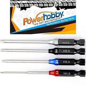 Power Hobbies 741030685507 Powerhobby Rc Hex Driver 1/4 Inch Tool Set Metric 1.5 2.0 2.5 3.0mm