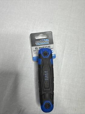 Power Torque Gm8839 Folding Metric Hex Key Set 8pc 1.5-8mm Black/blue