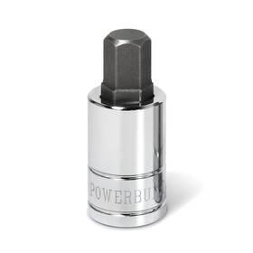 642273 Powerbuilt 1/2-inch Drive X Sae Large Hex Bit 1/2 Inch Silver
