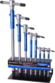 Powerbuilt 8 Pc Metric T-handle Hex Allen Key Wrench Set Handle For T Or L Shape