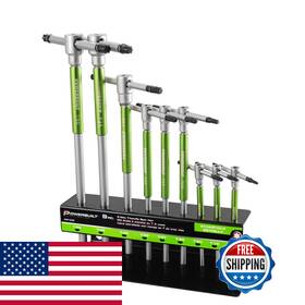 B074pxmjlt Powerbuilt 9 Pc Torx Star T-handle Hex Allen Key Wrench Set With Speed Sleeves