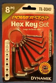 Tl-3347 Powerstar 8 Piece Metric Hex Key Allen Wrench Set 1.5mm-8mm New-bulk 22 Packs