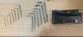 84-2904 Powr-kraft Vintage Hex Key Wrench Set 13 Piece Plus Case