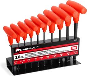 Pro-motion Distributing - Direct 028907310978 Powerbuilt 10 Pc. Metric T-handle Hex Key Set 2mm To 10mm Ball-end Allen Wre