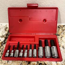 4900a Proto Usa Vintage Professional 10pc Sae Hex Key Set With Case - Very Clean