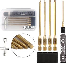 Proxxi 313093188112 4 In 1 Rc Hex Screw Driver Set 1/4 Inch Drive Bit Allen Wrenches Sets 1.5