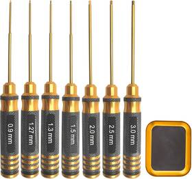 Hsver7pc Proxxi 7pcs Rc Hex Drivers Embeded Bearing Allen Wrench Set Metric 0.9 1.27 1.3 1.5 2.0