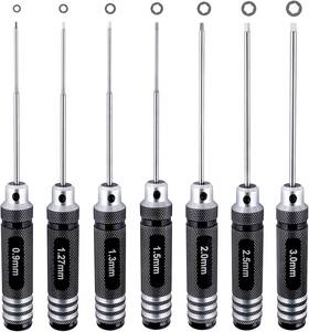 U4h0395 Proxxi Hex Screwdriver Set 0.9mm 1.27mm 1.3mm 1.5mm 2.0mm 2.5mm 3.0mm 7pcs Allen Wrench