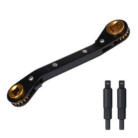 Sp018-1 Prozwee Hvac Service Wrench Set Curved Ratchet Wrenches 1/4 Inch 3pcs Black