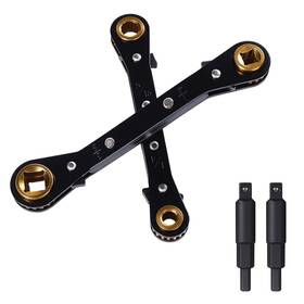 Sp018-2 Prozwee 2pcs Hvac Service Wrench Set Curved Ratchet Wrenches 4pcs Black