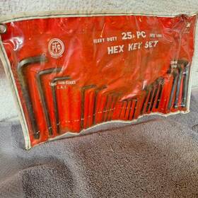 Ptc-52038 Ptc Vintage Heavy Duty Super Long Hex Key Set 19pc
