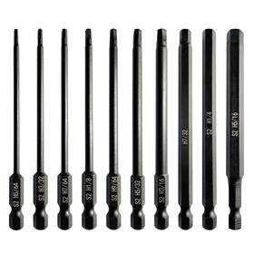 Ptslkhn-10 Ptslkhn 799793957942 Hex Shank Drill Bit Set 10 Piece Sae Allen Wrench Bits 4 Inch