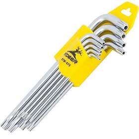R-deer 722367278662 9 Piece Long Arm Torx Hex Key Set Rftdeer Industrial Level Anti Tamper Proof S