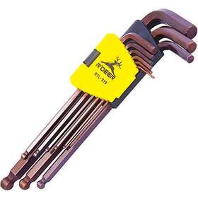 R-deer 722367278808 9 Piece Long Arm Ball End Metric Hex Key Set Rftdeer Industrial Level S2 Alloy St