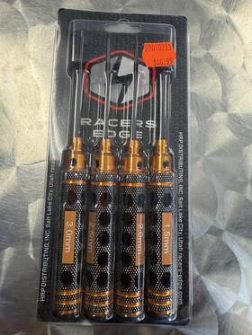 Rce7204 Racersedge Metric Hex Driver Set With Breakstone Ti Black Tips 4pcs