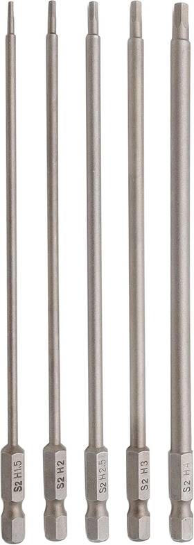 Raflot 744759706829 Rc Hex Bit 6 Inch Power Bits 1.5mm 2.0mm 2.5mm 3.0mm 4mm Head Allen Wrench D