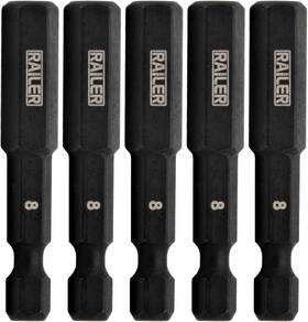 Railer 810055682270 Hex 8mm Impact Driver Bit - Allen Wrench Drill Bits. 1/4