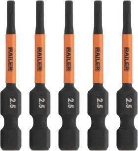 R2h25t-5 Railer 2.5mm Hex Drive Bit - Impact Grade S2 Steel 2 Inch Head Allen Drill