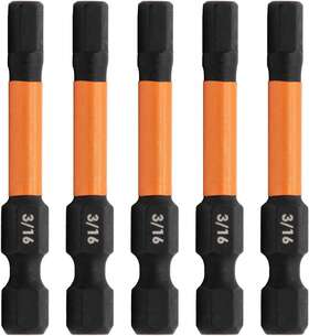 R2h316t-5 Railer Hex 3/16 Inch Impact Driver Bit - Allen Wrench Drill Bits