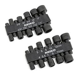 10068a Ridgerock Tools Inc. Nut Driver Set For Impact Drill And 20 Piece 1/4 Inch Hex Small