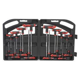 Rotation 680306591909 16 Pcs Hex And Torx Wrench Set T Handle Allen Key With Case For Long Shafts Stor