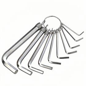 Ryandesign 768924551229 10pc Metric Hex Key Set - Professional Grade Cr-v Steel Rust-resistant Keyr