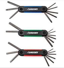 205300307 Sae Metric Folding Hex Key Set With Bonus Torx 3-piece